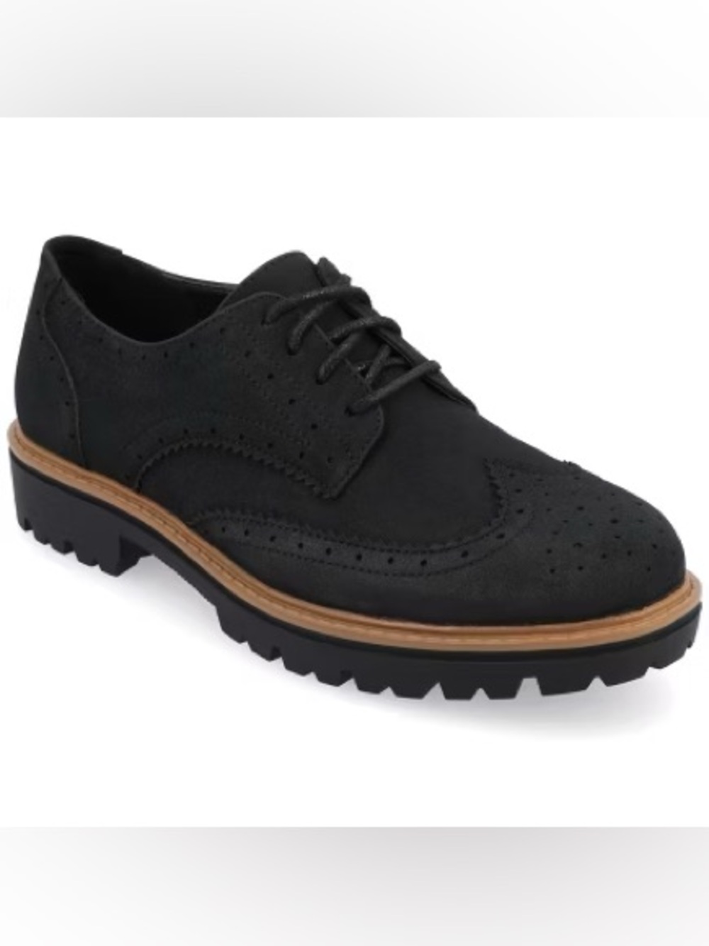 Journee Collection Women’s Claudiya Oxford Flats Black size 9